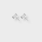925 ICED SQUARE EARRINGS